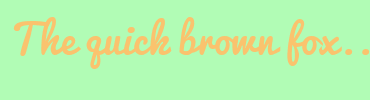 Image with Font Color FAC36E and Background Color B1FCB5